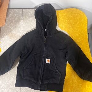 Carhartt Kids Charcoal Hooded Workwear Jacket